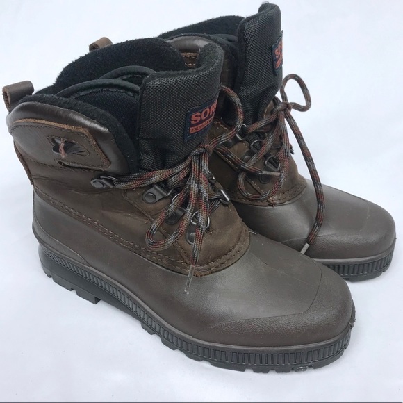 SOREL Short Waterproof Fleece Lined Lace Up Boots - Picture 1 of 7